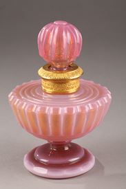 Pink Opaline Flask – Charles X, circa 1820-1830.