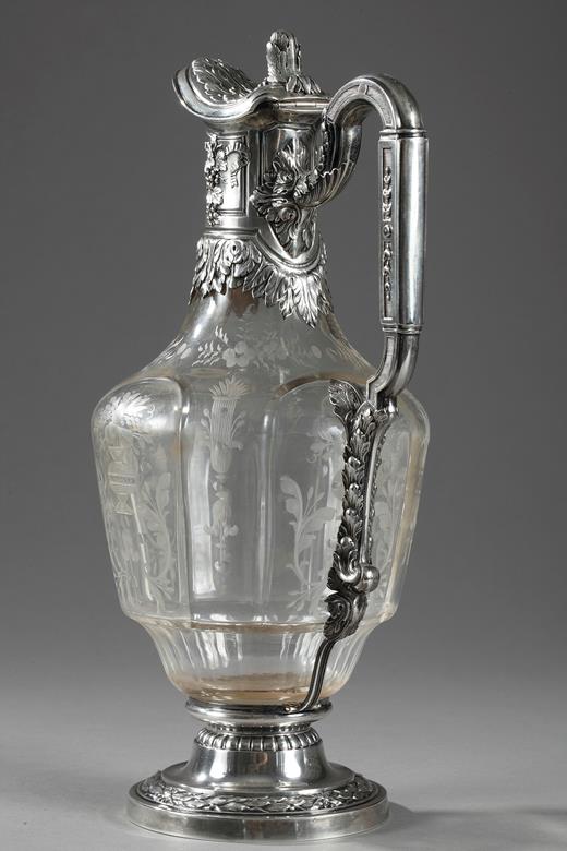 A 19th century crystal silver mounted Ewer.
Edouard Ernie Circa 1880