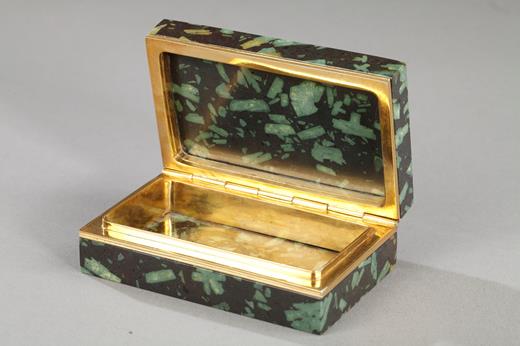 gold, box, micromosaic, porphyre, 19th, century, Roma, Grand Tour, Empire, bridge