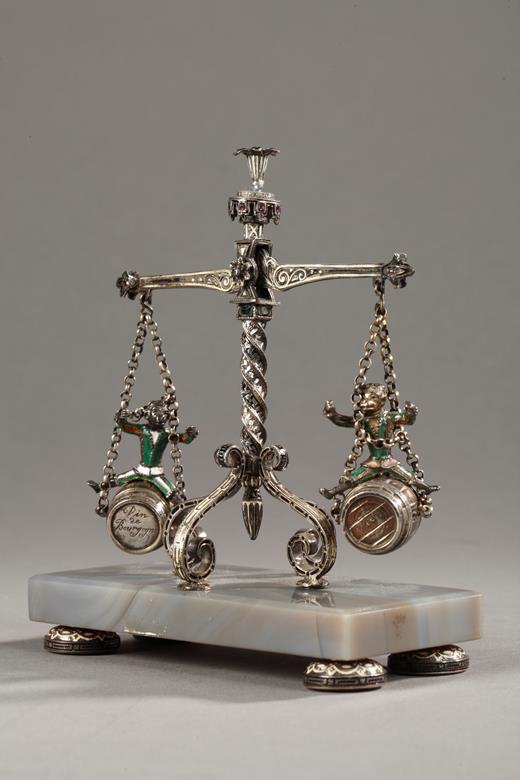 19th century Viennese Silver and enamel table decor. Karl Rössler