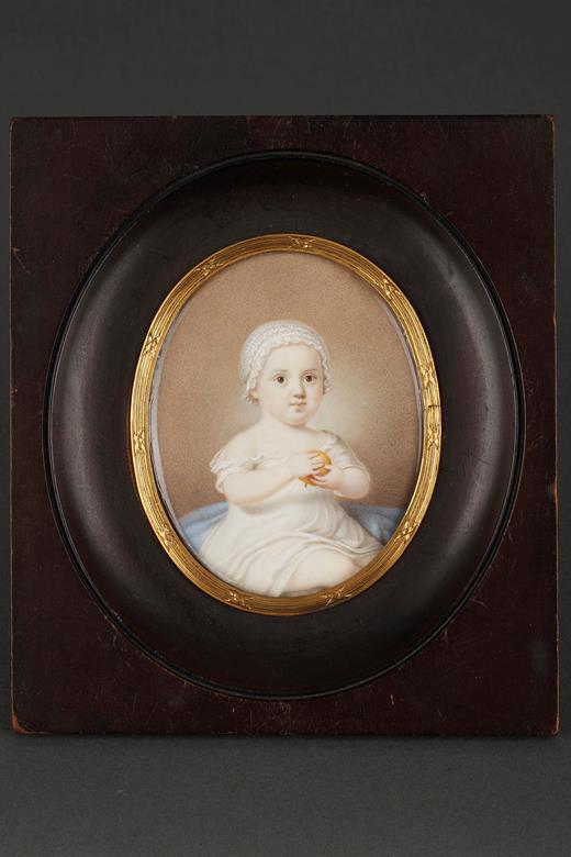 Early 19th Miniature in ivory. 