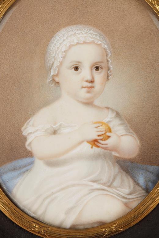 Early 19th Miniature in ivory. 