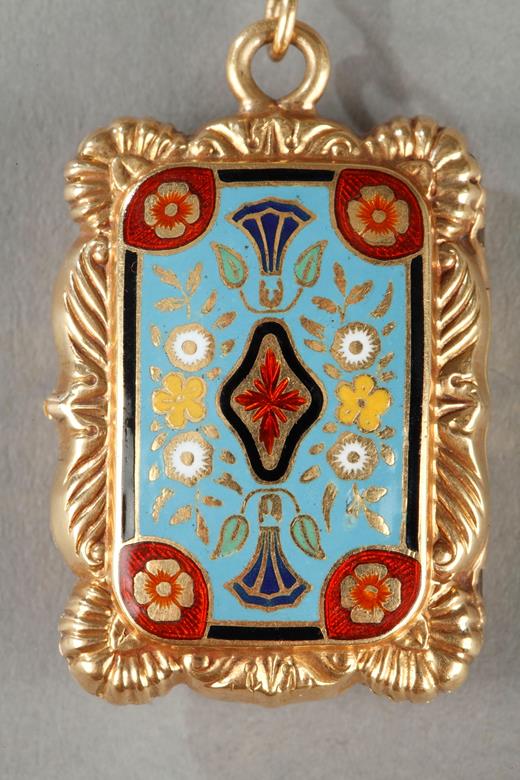 gold, enamel, perfume, vinaigrette, ring, jewellery, 19th Century, Restauration, Charles X