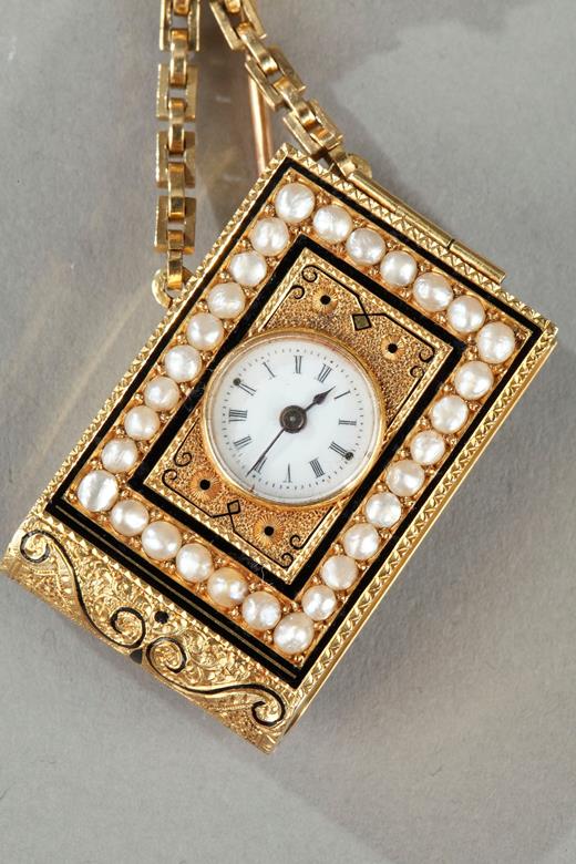 chatelaine, watch, 19th century, Napoleon III, Victoria, dance card, notebook secret watch, Suiss, Geneva
