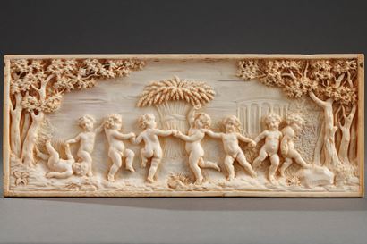 Early 19th Century continental ivory plaque. 