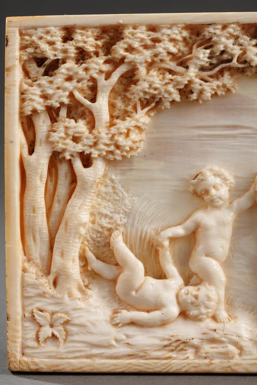 ivory, plaque, putti, Cèrès, neoclassical, early 19th, century