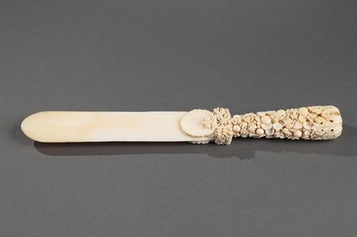 A 19th century ivory paper-cutter. 