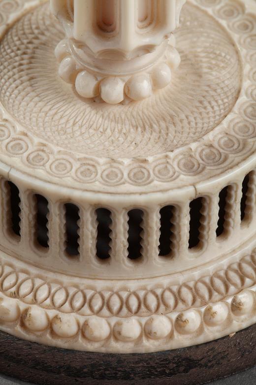 Early 19th century TURNED and carved IVORY CUPs.