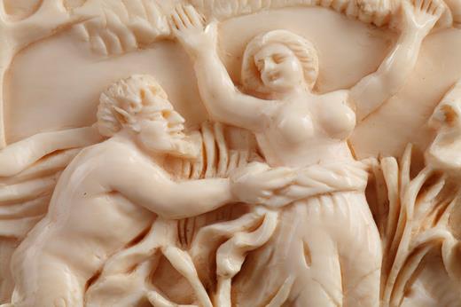 18th Century continental ivory plaque. 