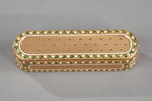 gold box, snuff-box, 18th, century, Hanau, enamel, gold, 