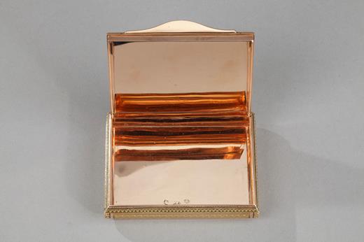Swiss, gold, box, enamel, 19th century, Richter