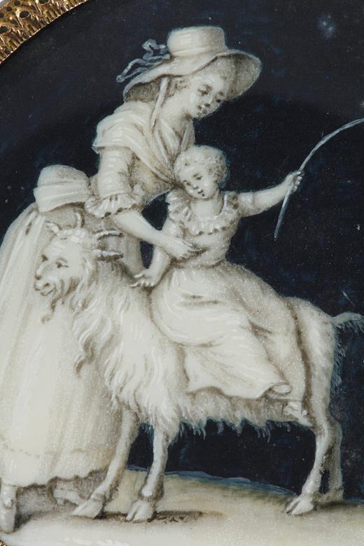 grisaille, ivory, miniature, 18 century, antic,
