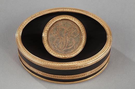 portait, ivory, box, snuff-box, gold, Louis XV, monogramm, 18th century