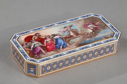 Guidon, Guido, Réni, Gide, Raymond, gold, enamel, snux-box, box, Swiss, 18th century, Roma, Apollo, fresco, V&A, London