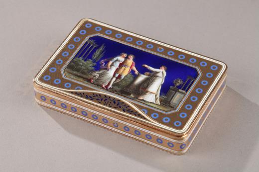 gold, enamel, Swiss, Prestige mark, 18th century, box, snuff box, jewel
