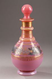 Early 19th Century Pink Opaline Bottle. 