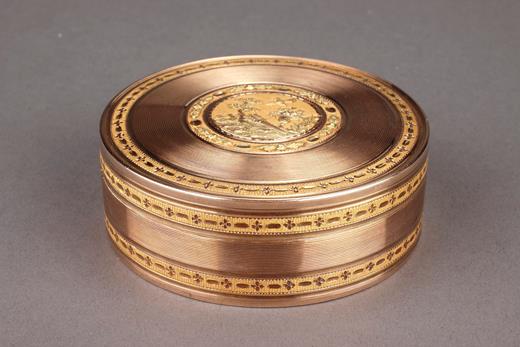 gold, 18th century, tortoishell, box, trophy