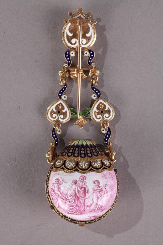 Gold and Enamel watch. <br/>Viennese Craftsmanship Circa 1860-1870. 
