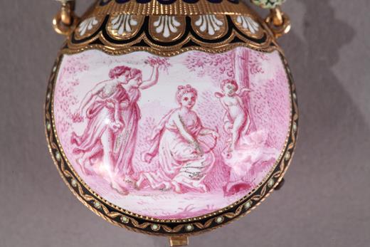 Gold and Enamel watch. <br/>Viennese Craftsmanship Circa 1860-1870. 