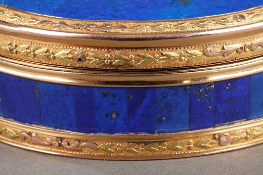gold, lapis,box, 18th century, hanau