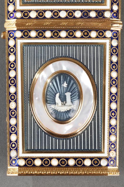dancer card, ivory case, gold, enamel, souvenir d'amitié, 18th century