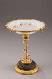 Opaline Ring Holder, Gilt and Patinated Bronze – Charles X