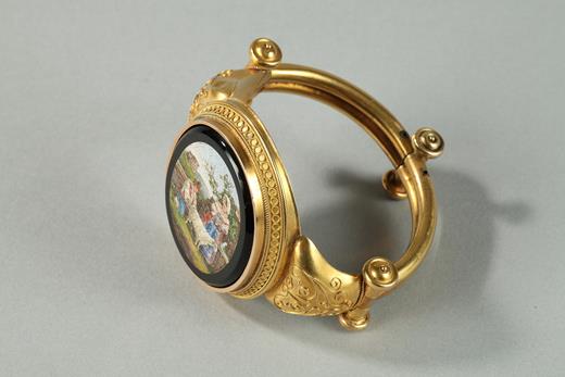 bracelet, micromosaic, Gold, peasant, etrusque, filigrane