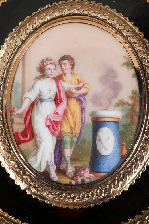 Louis XVI, tortoishell, gold, altar of love, enamel