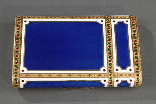 gold, case, blue, enamel, cigarett, 20th century, box