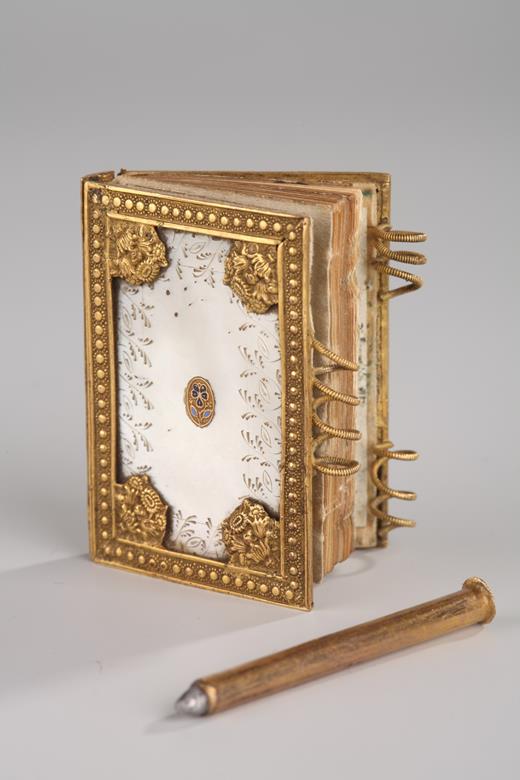 gilt bronze, dance, card, case, 19th century, Charles X, mother-of-pearl