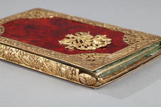 dance, card, case, bronze, gilt, lacquer, red, 19th, century, bal