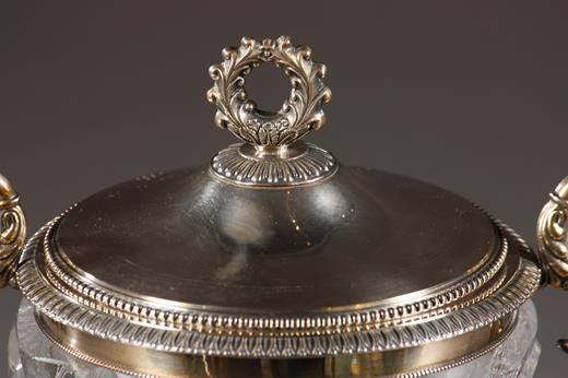 Early 19th century silver and crystal candy dish. Louis Dupré. 