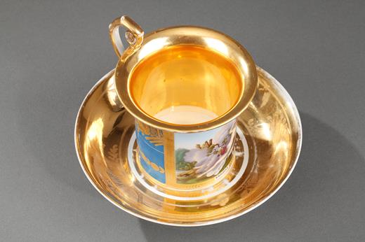 19th Century Porcelain cup with saucer, Moscow.