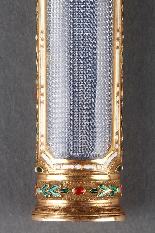 gold, enamel, case, wax, seal, Louis XVI, 18th century, blue