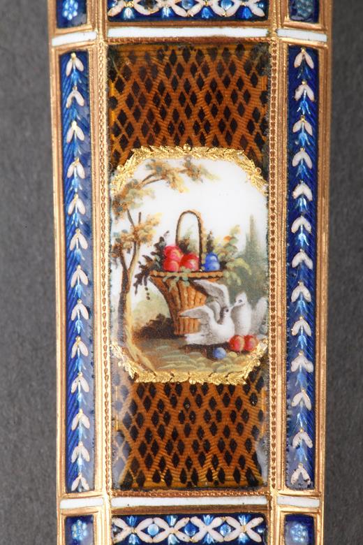 case, gold, enamel, needle, wax, swiss, 18th century, 