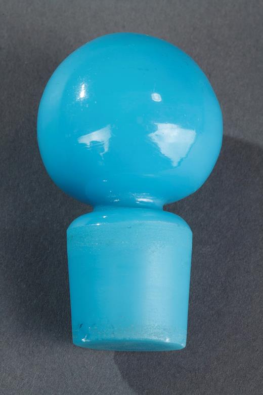 opalin blue, perfume flask, perfume bottle, Charles X, 19th century, crystal