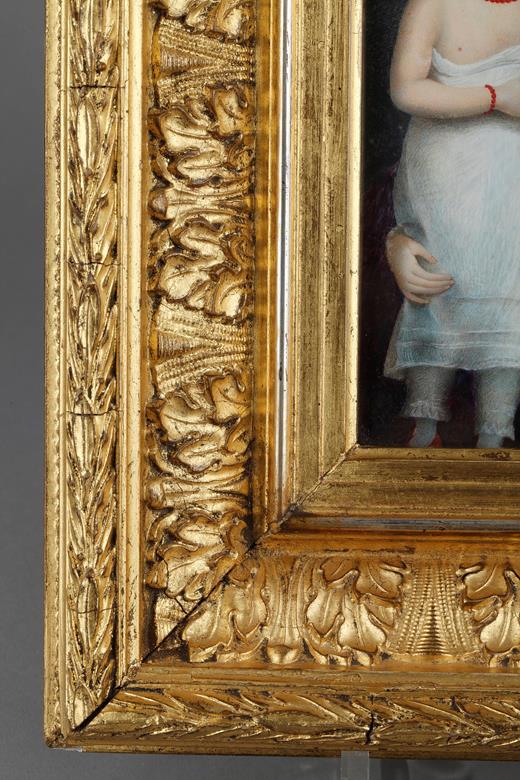 ivory, miniature, 19th Century, mother, child, 