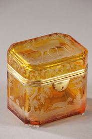 Mid-19th century Bohemian Amber casket. 