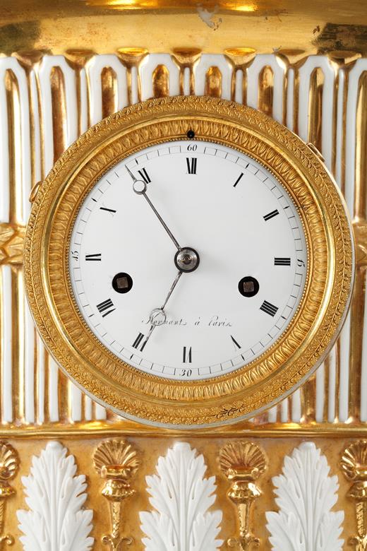 clock, porcelain, gilt, vase, 19th century, Breguet, enamel, unicorn