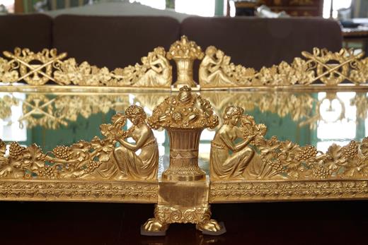 ormolu surtout-de-table bacchus decoration by Thomire Restoration period, 