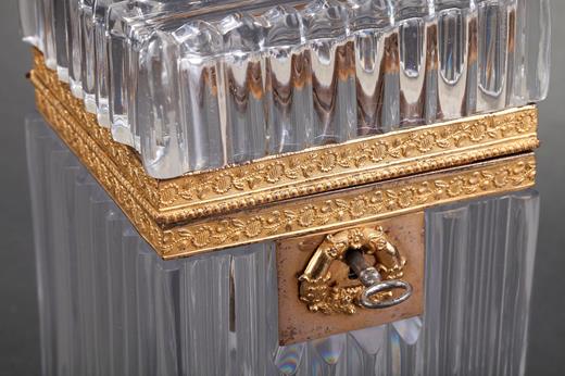 casket, box, crystal, cut-crystal, ormolu, jewellery box, 19th, century, Restauration, Charles X