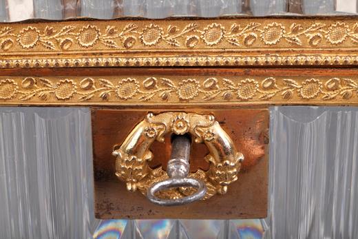  cut-crystal and  ormolu  casket or  jewellery box from the 19th century,Charles X