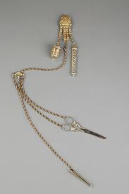 Early 19th century silver gilt chatelaine.