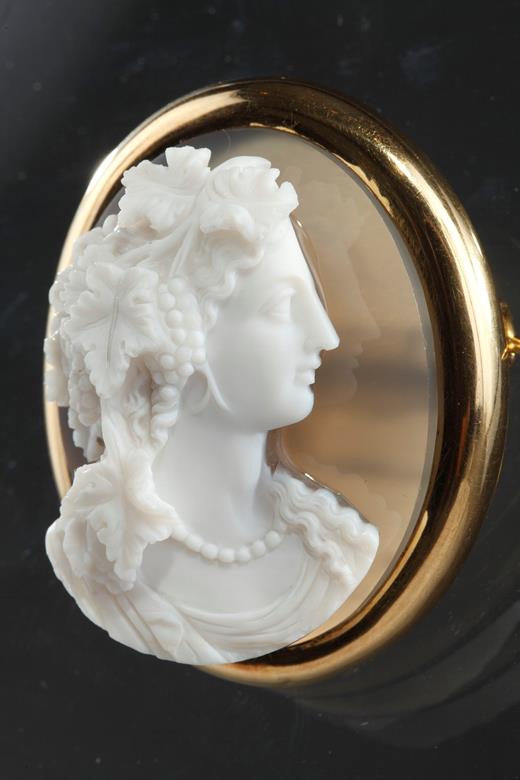 agate, gold, cameo, brooch, 19th, century, antiques, gray, stone, jewellery, Victorian
