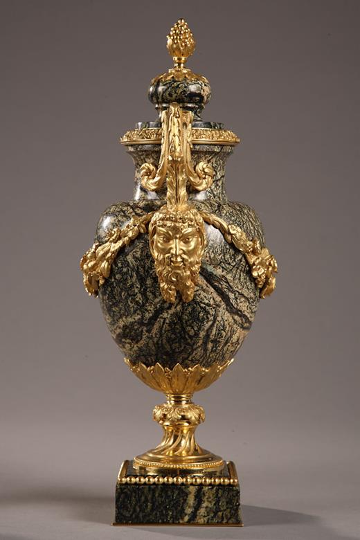 gilt, bronze, green, marble, cassolette, vase, Louis XVI, Napoleon III, Victorian, Versailles