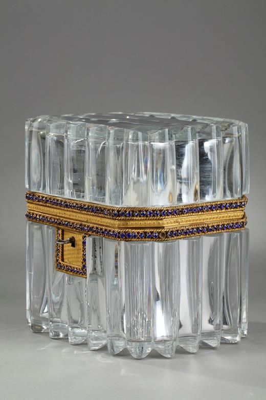 coffret, boite, cristal, bronze doré, Creusot, Baccarat, Restauration, XIXème, siècle, Victoria, Charles X.