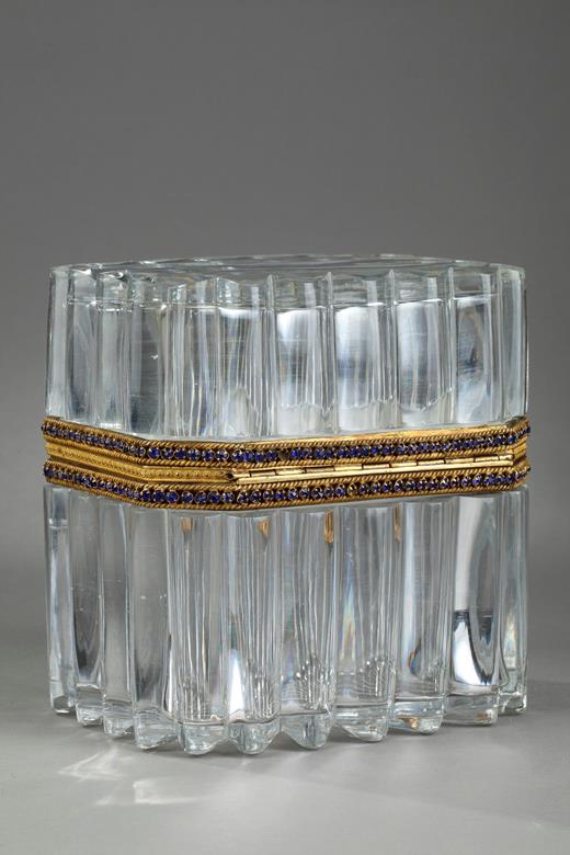 coffret en cristal du Creusot Charles x et bronze doré  du XIXème