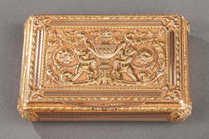 Early 19th century gold box. French Restauration.