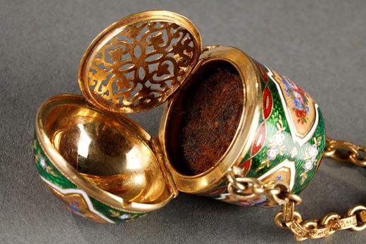  gold and enamel switzerland vinaigrette 19th century