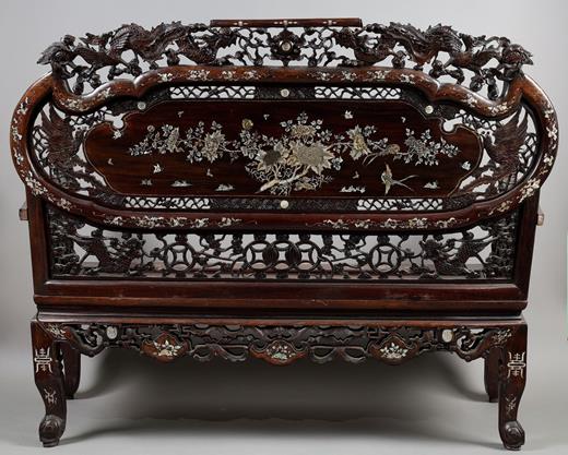 chinese, indochinese, armchair, table, mother-of-pearl, pagodas, mandarin